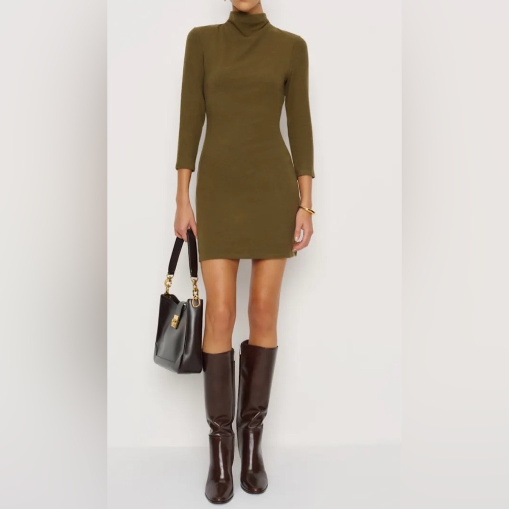 Reformation Camille Long-Sleeve Mini Dress